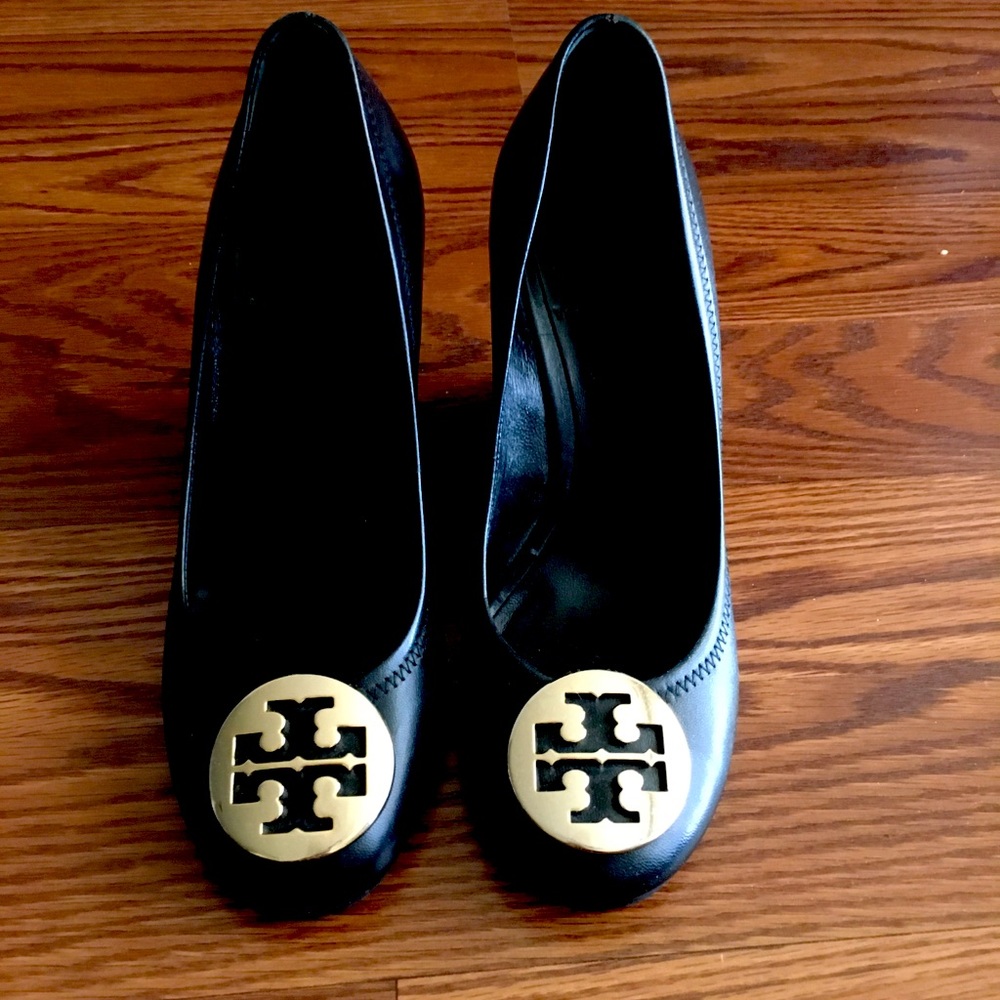 Tory Burch Sophie Wedge Leather Pumps Sz7